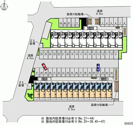 ★手数料０円★吉川市高富１丁目　月極駐車場（LP）